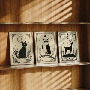 Set of 3 - Spirit of the Wild - Mystical Animal Wall Art
