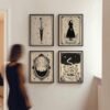 Set of 4 - Femme Fatale - Witchy Feminine Gothic Wall Decor