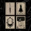 Set of 4 - Femme Fatale - Witchy Feminine Gothic Wall Decor