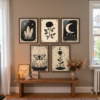 Set of 5 - The Alchemist's Garden - Witchy Crystal and Flower Art Prints