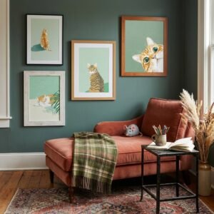 Set of 4 - Candid Moments - Playful Cat Art Print Set