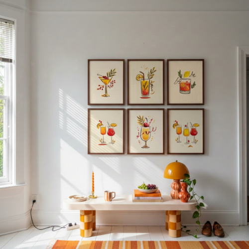 S&S - Set of 6 - The Ultimate Happy Hour Gallery - Cocktail Wall Art_2 Set of 6 - The Ultimate Happy Hour Gallery - Cocktail Wall Art