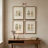 WF - Set of 4 - Forest Besties - Watercolor Animal Couple Wall Art Set_1 Set of 4 - Forest Besties - Watercolor Animal Couple Wall Art Set