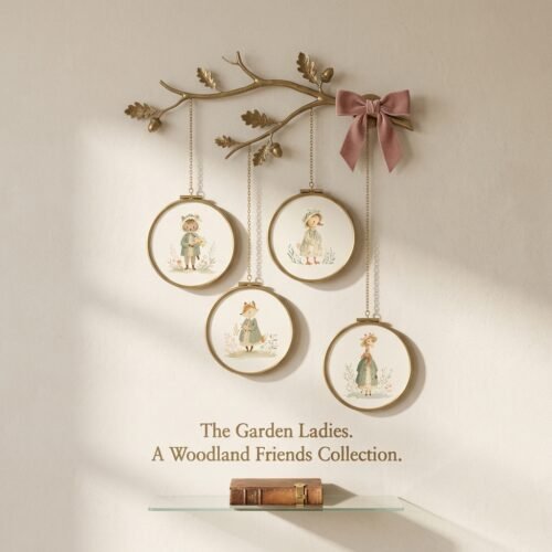 Set of 4 - The Garden Ladies - Custom Baby Gift Set for Girls