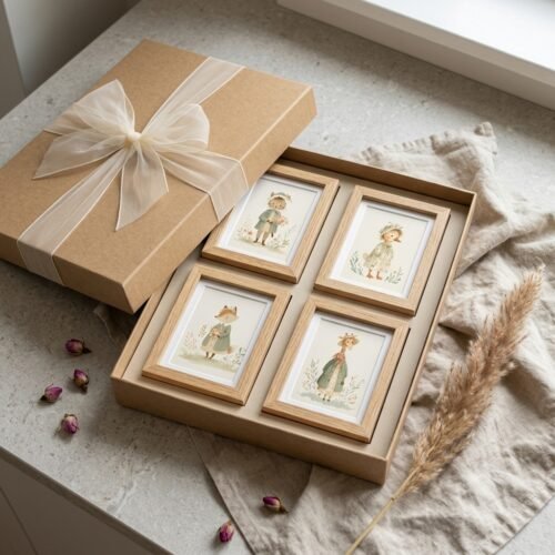 Set of 4 - The Garden Ladies - Custom Baby Gift Set for Girls