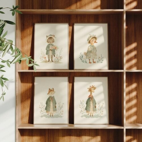 Set of 4 - The Garden Ladies - Custom Baby Gift Set for Girls
