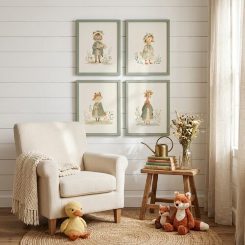 Set of 4 - The Garden Ladies - Custom Baby Gift Set for Girls