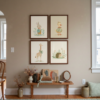 Set of 4 - The Tiny Pals - Baby Animal Watercolor Nursery Art Set