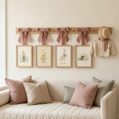 Set of 4 - The Tiny Pals - Baby Animal Watercolor Nursery Art Set