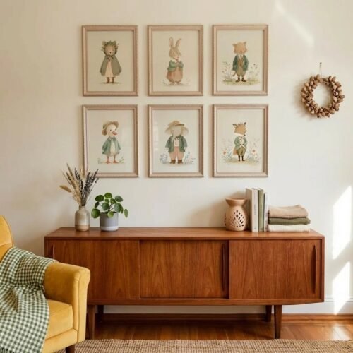 WF - Set of 6 - Little Dreamers - Storybook Nursery Animal Art Set_4 Set of 6 - Little Dreamers - Storybook Nursery Animal Art Set