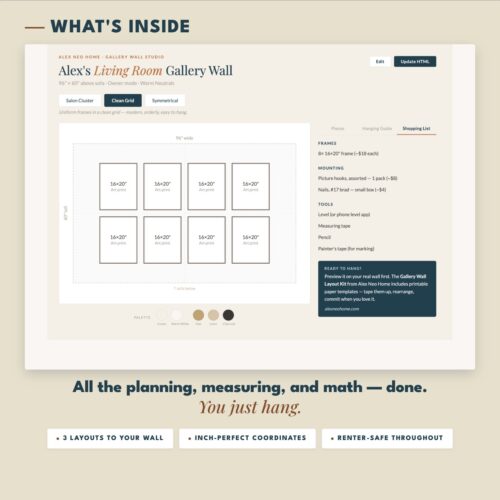 [AI] Gallery Wall Studio — Visualized Layout Planner