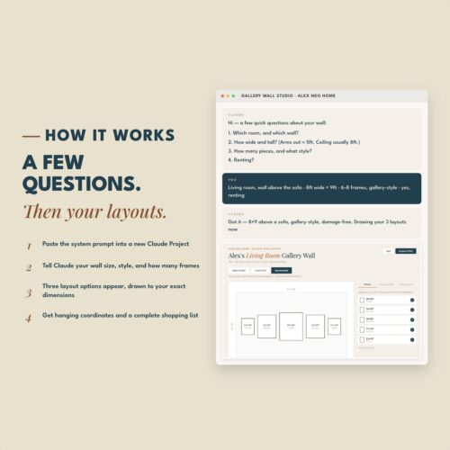 [AI] Gallery Wall Studio — Visualized Layout Planner