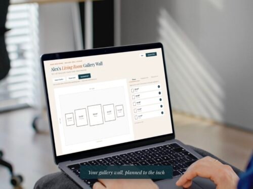 Screenshot Renter-friendly gallery wall styled with Gallery Wall Studio layouts