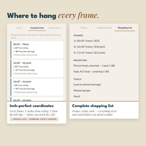 [AI] Gallery Wall Studio — Visualized Layout Planner