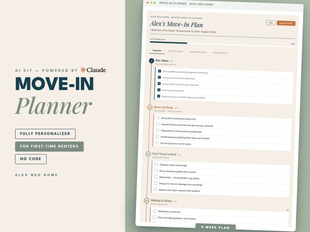 Renter Move-In Planner