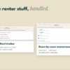 Landlord tracker, first purchases list, and measurements for renters