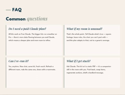 Renter Move-In Planner common questions answered
