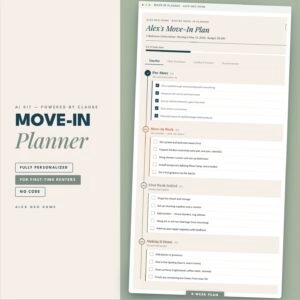 [AI] Renter Move-In Planner — Interactive Move-In Timeline