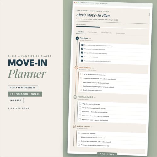 [AI] Renter Move-In Planner — Interactive Move-In Timeline