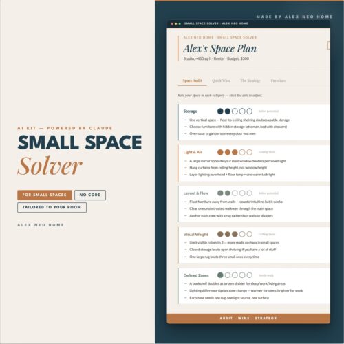 [AI] Small Space Solver — Smart Plan for Small Apartments