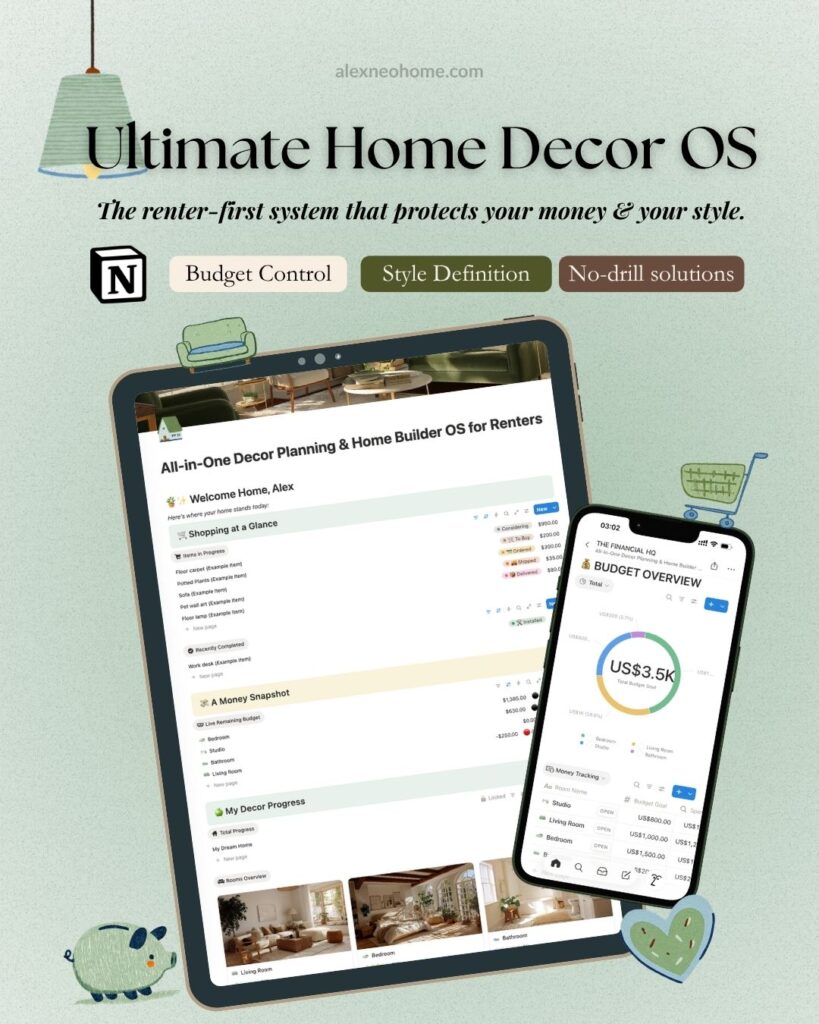 All-in-One Decor Planning & Home Builder OS for Notion