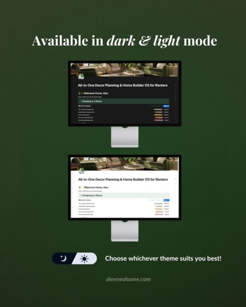 All-in-One Decor Planning & Home Builder OS for Notion