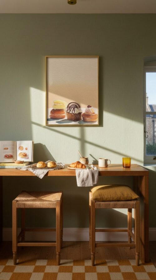Stack of Sweet Pastries Print - Dessert Lover Gift - Bakery Counter Wall Art