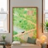 Dachshund Nursery Wall Art – Whimsical Forest Dog Print – Gift for Weiner Dog Lover