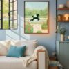 Poodle Nursery Print - Gift for Poodle Mom - Puppy Garden Watercolor Art