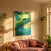 Black-cat-on-a-giant-branch-in-black-cat-woods-028-bcw-sofa-evening Sleeping Black Cat in Morning Forest – Calm Woodland Art
