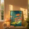 Black-cat-under-giant-mushroom-forest-in-black-cat-woods-036-bcw-console-lean Black Cat & Giant Mushroom Forest – Dreamy Nature Print Decor