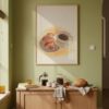 Cappuccino and Croissant Art - Sunday Morning Vibes - Watercolor Food Print