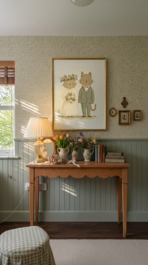Cat Wedding Art Print - Feline Bride and Groom - Cute Wedding Gift