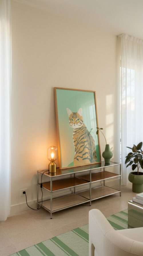 Curious Ginger Cat Print - Head Tilt Art - Cute Animal Portrait