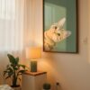 Peeking Cat Head Print - Hello There Sign - Cute Nursery Wall Art