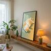 Sunbathing Cat Art Print - Lazy Sunday Vibes - Relaxing Bedroom Decor