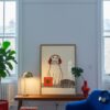 Black Cat with Red Headphones Print, Wall Decor