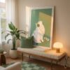 Vibe Cat with Headphones - Music Studio Decor - Chill Lofi Art