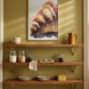 Crispy Croissant Close-up Print - Patisserie Decor - Golden Pastry Watercolor