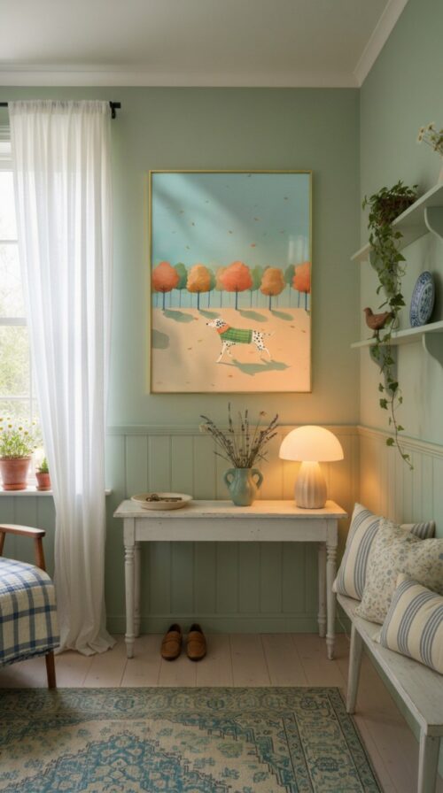 Dalmatian Nursery Decor – Whimsical Autumn Dog Print – Gift for Dalmatian Lover