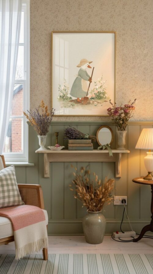Madame Duck Art Print - Whimsical Bird Illustration - Country Home Decor