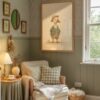 Cute Duckling in Outfit Print - Farmhouse Nursery Decor - Vintage Animal Art