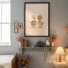 Duck Couple Illustration - Romantic Waterfowl Art - Anniversary Wall Decor
