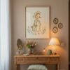 Duck-girl-1-in-woodland-friends-043-vanity-corner Vintage Duck Girl Print - Duck in Bonnet Art - Cottagecore Nursery Decor