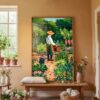 Gardener Art Print - Greenhouse Wall Decor - Plant Lover Gift