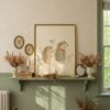 Loving Hedgehogs Art Print - Cute Animal Pair - Woodland Anniversary
