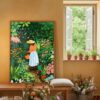 Gardener Art Print - Greenhouse Wall Decor - Plant Lover Gift