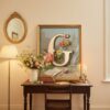 Letter G Vintage Floral Art Print - Victorian Garden Decor - Antique Botanical Monogram - Wedding Gift