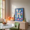 Letter-H-cap-2-in-blooming-alphabet-007-dining-corner Letter H Floral Alphabet Decor - Girl Nursery Initial Poster - Colorfol Flower Monogram - Baby Name Sign