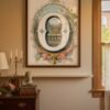 Letter-O-3_upscaled-in-vintage-garden-030-vgl-mantel-shelf Letter O Romantic Floral Print - French Country Wall Art - Vintage Wedding Sign - Botanical Typography